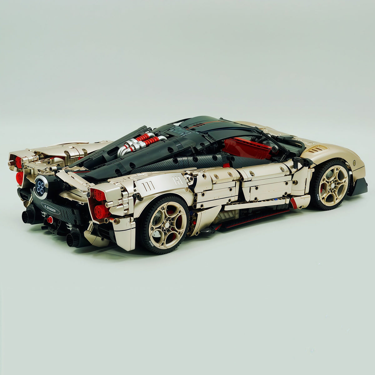 Trilumity Building Block Set: 1:8 The Ultimate Pagani Utopia Supercar | Limited Edition Champagne Gold V12 Italian Exotic (3314Piece)
