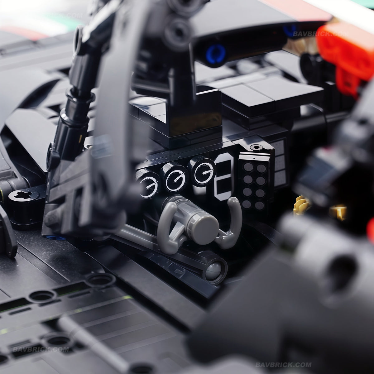 Trilumity Motorized Building Block Set: 1:8 The Ultimate LMDh Hybrid Prototype | Matte Black Custom Edition (3771-Piece)