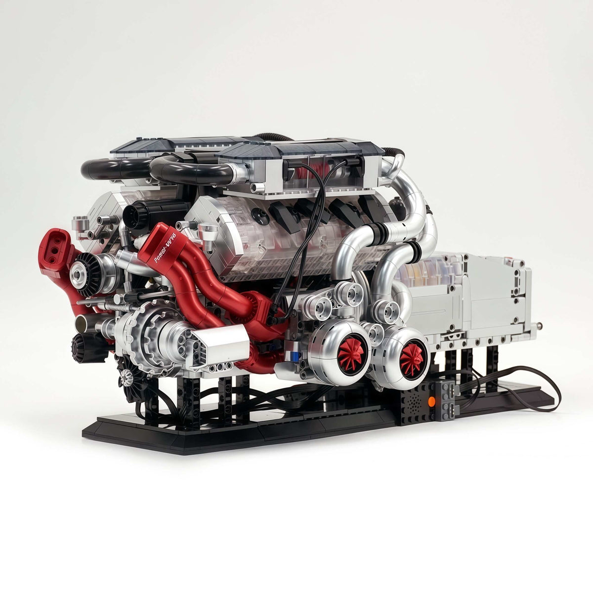 Trilumity Building Block Set: Large W16 Engine | French 16-Cylinder Engine Set (2520-Piece)