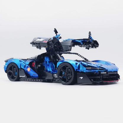 Trilumity Motorized Building Block Set: 1:8 The Ultimate British Woking Hypercar | Electric Sapphire Blue Custom Edition | Shipped in Original Gift