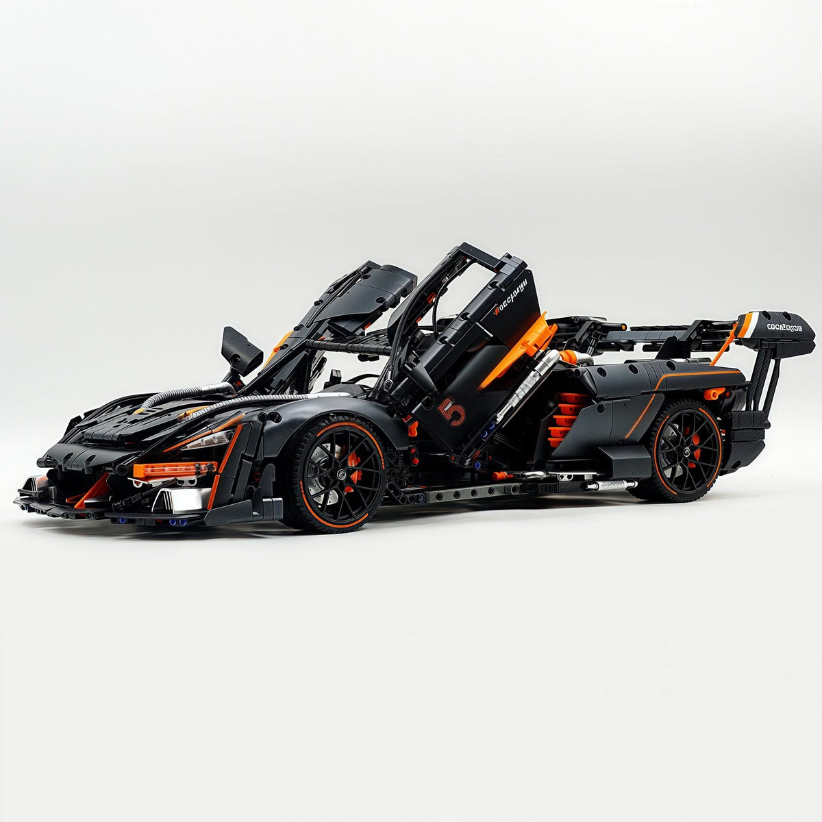 Trilumity Motorized Building Block Set: 1:8 McLaren Senna Black Knight Hypercar Limited Edition (3803-Piece)