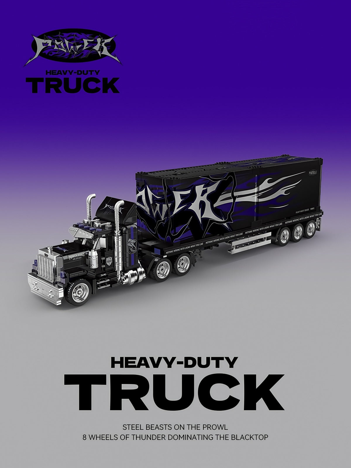 Trilumity Building Block Set: American Retro Gmc Heavy Truck – Spirit of the Open Road (1500+-Piece | 69cm)