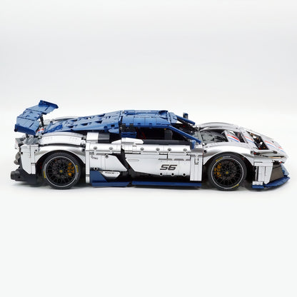 Trilumity Building Block Set: 1:8 The Ultimate 2025 Hybrid Hypercar | Remote Controlled V6 Prancing Horse Hypercar | Silver Limited Edition