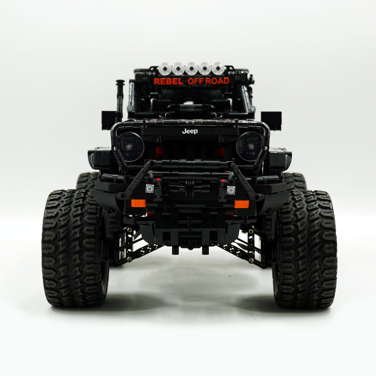 Trilumity Jeep Wrangler Off-Road Electroplating Black Limited Edition Building Block Set, 1:6 Scale, Remote Control, 2,121-Piece