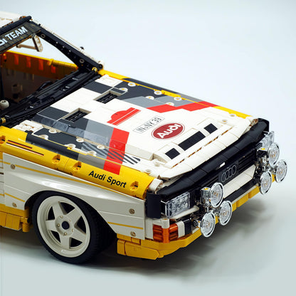 Trilumity Building Block Set: 1: 8 Audi Rally Quattro S1 Group B 1984, Genuine Authorization (3887+Piece)