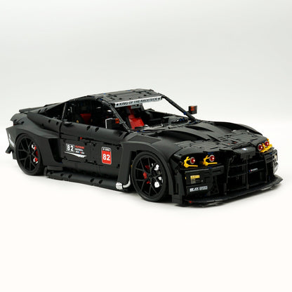 Trilumity Building Block Set: 1: 8 BMW M4 GT3 Building Set, Custom Barrel Matte Black Paint, The Ultimate Collectible (4556Piece)