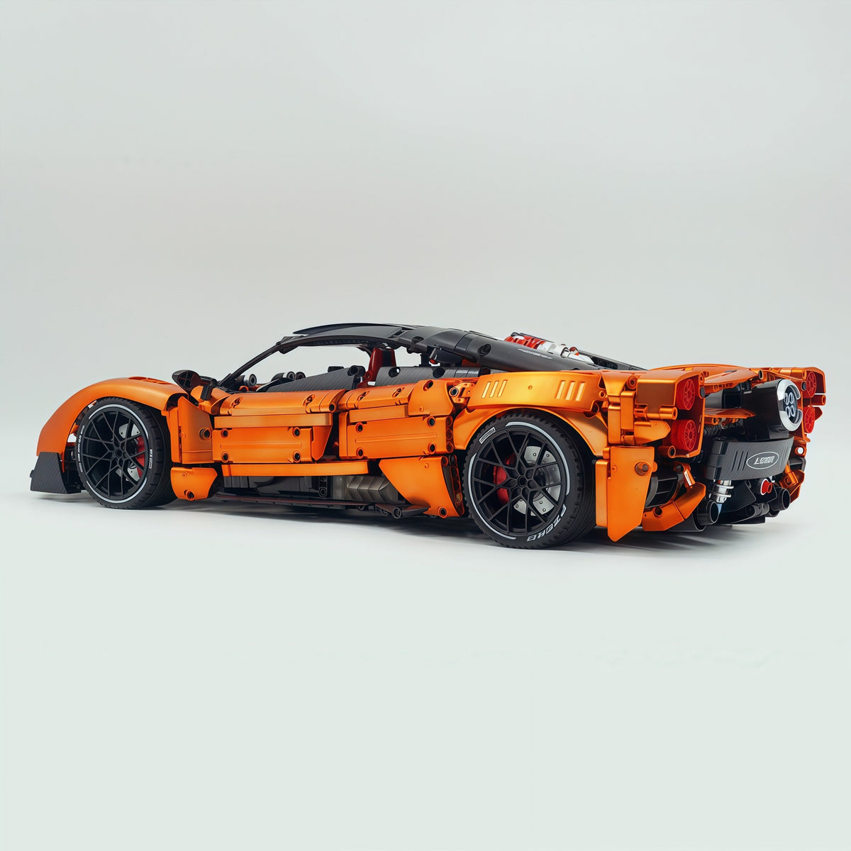 Trilumity Building Block Set: 1:8 The Ultimate Pagani Utopia Supercar | Customized Orange Gold V12 Italian Exotic (3314Piece)