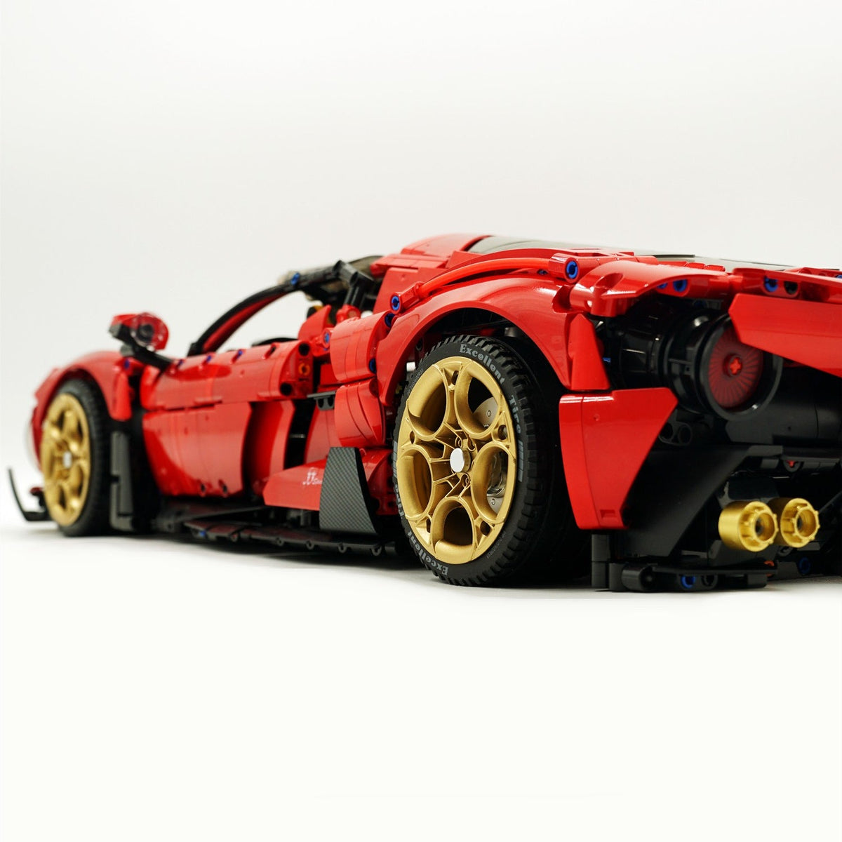 Trilumity Alfa Romeo 33 Stradale Supercar, Pearlescent Red Paint Customized Version Building Block Set, 1:8 Scale, Remote Control, 3,861-Piece