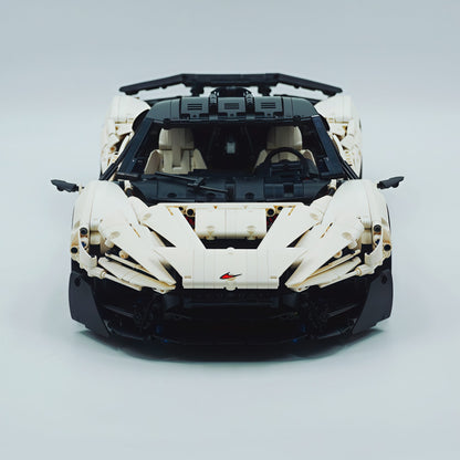 Trilumity Motorized Building Block Set: 1:8 The Ultimate British Woking Hypercar | White Custom Edition | Shipped in Original Gift Box (4200+-Piece)