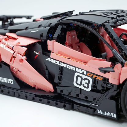 Trilumity Motorized Building Block Set: 1:8 The Ultimate British Woking Hypercar | Misty Rose Custom Edition | Shipped in Original Gift Box