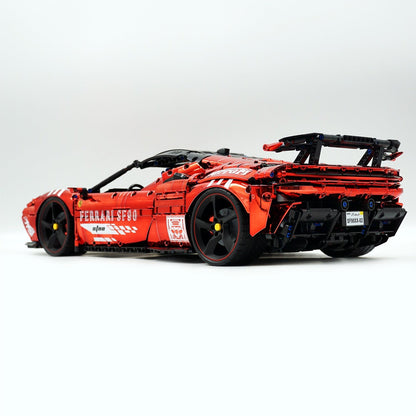 Trilumity Motorized Building Block Set: 1:8 Xx Track Hybrid Red Plating Limited Color, The Ultimate Supercar, More Than 12 Features