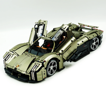 Trilumity Motorized Building Block Set: 1: 8 Porsche Mission X Supercar Building Sets with Remote Control, Electric lift tail, Electric Lifting