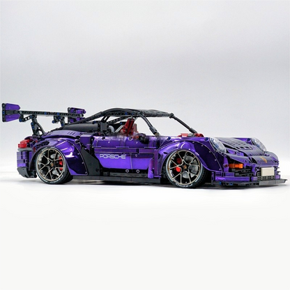 Trilumity Motorized Building Block Set: 1: 8 Porsche Gt2 RS, Limited Mirror Electroplated Edition (3389-Piece)