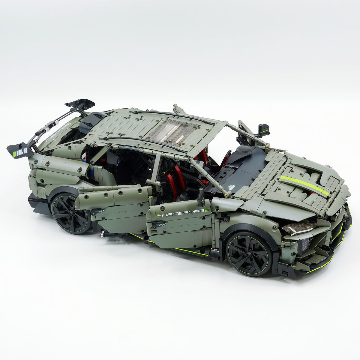Trilumity Motorized Building Block Set: 1:8 The Ultimate Italian Super Suv | Remote Controlled | Grey Plating Limited Edition- 3223Piece