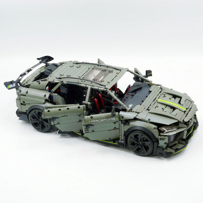 Trilumity Motorized Building Block Set: 1:8 The Ultimate Italian Super Suv | Remote Controlled | Grey Plating Limited Edition- 3223Piece