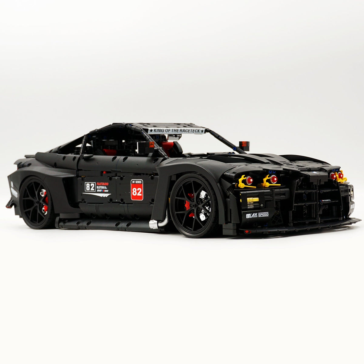 Trilumity Building Block Set: 1: 8 BMW M4 GT3 Building Set, Custom Barrel Matte Black Paint, The Ultimate Collectible (4556Piece)