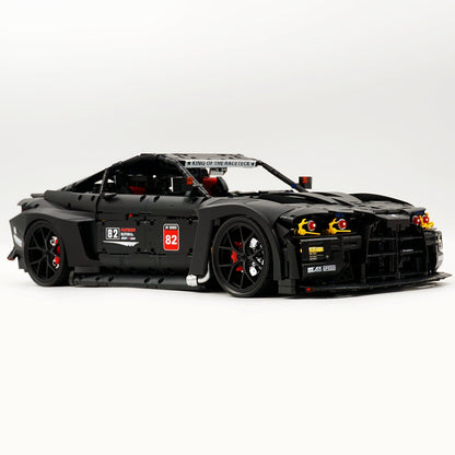 Trilumity Building Block Set: 1: 8 BMW M4 GT3 Building Set, Custom Barrel Matte Black Paint, The Ultimate Collectible (4556Piece)