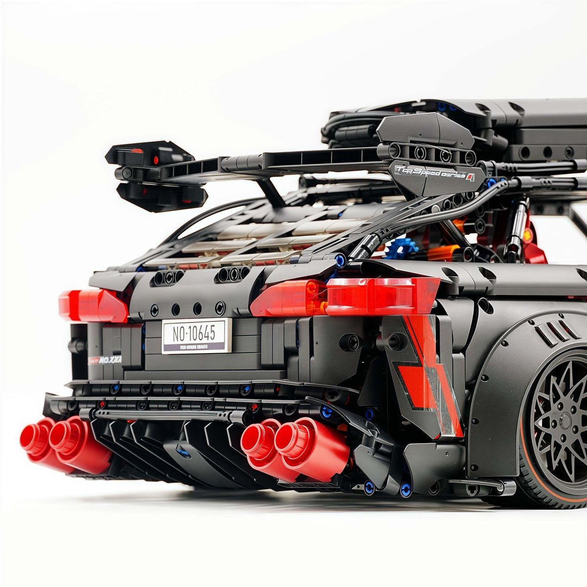 Trilumity Motorized Building Block Set: 1:8 Audi Rs6 Quattro Widebody Wagon | Matte Black Power | 4189+-Piece
