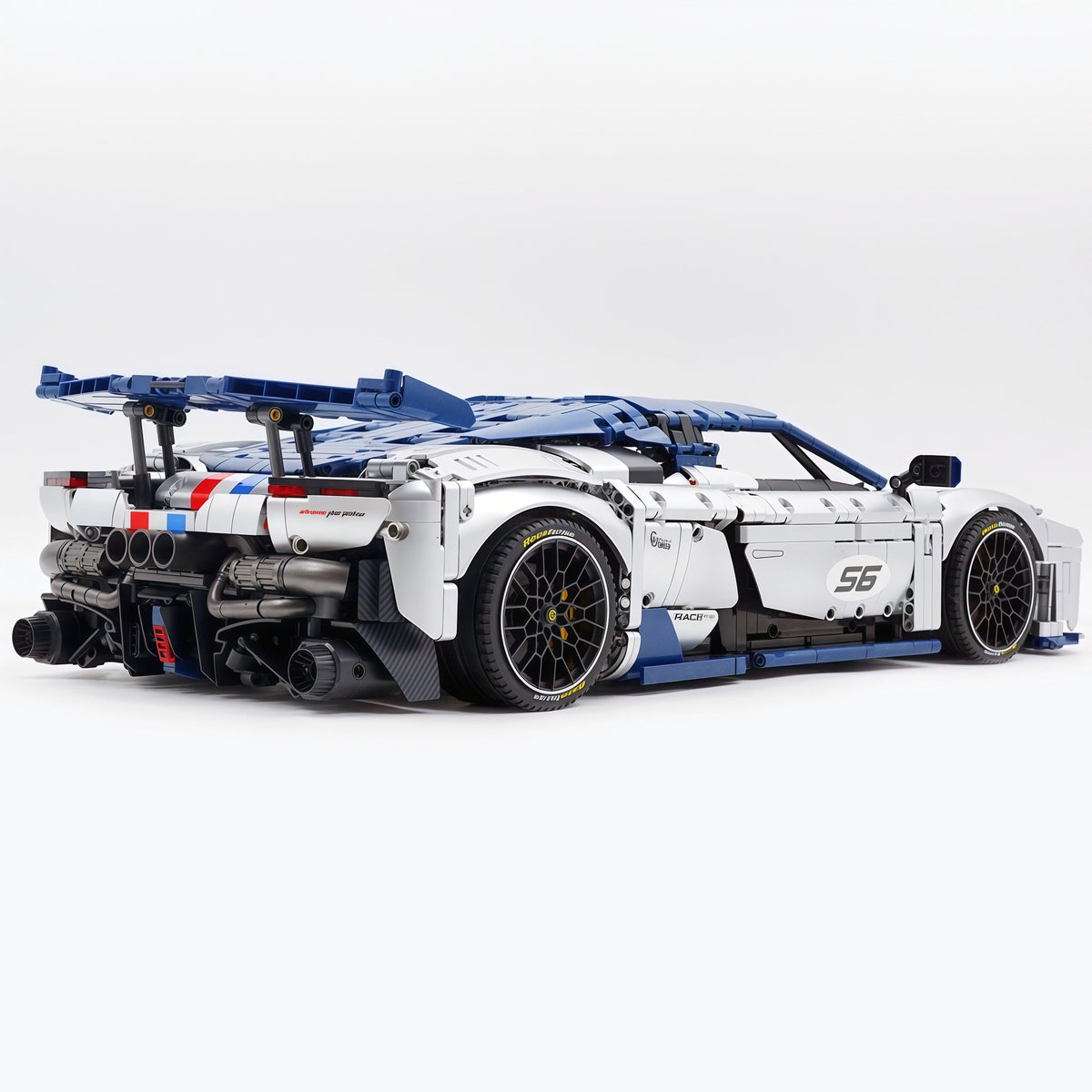 Trilumity Building Block Set: 1:8 The Ultimate 2025 Hybrid Hypercar | Remote Controlled V6 Prancing Horse Hypercar | Silver Limited Edition