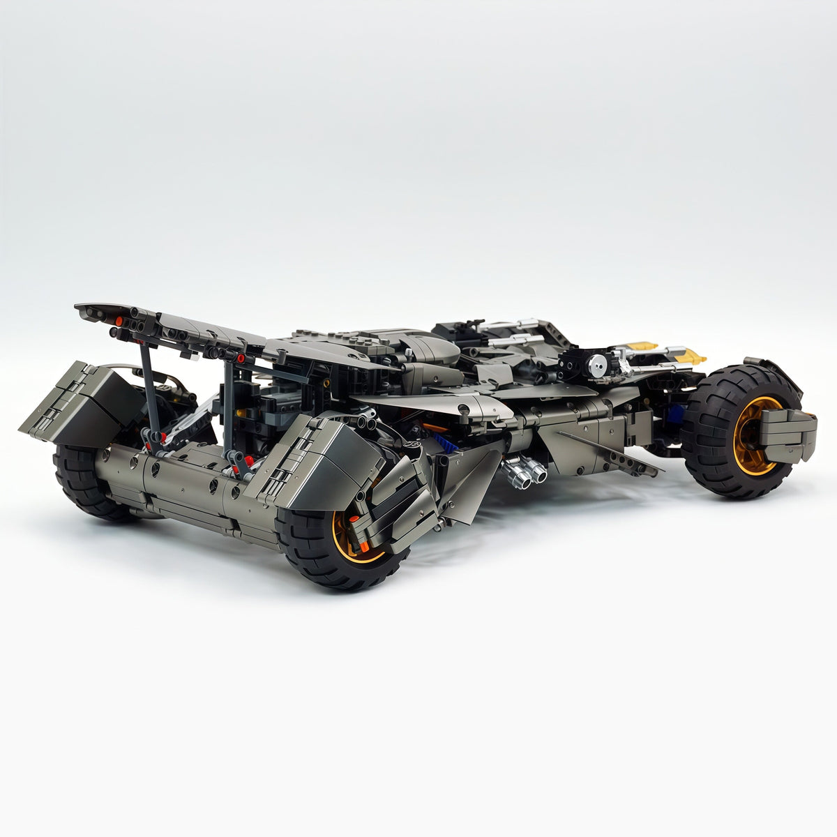 Trilumity Motorized Building Block Set: 1:8 Superhero Batman Car Set | Gun Gray Metallic Edition (2851-Piece)
