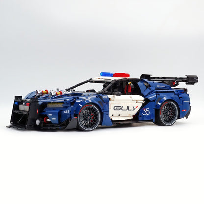 Trilumity Building Block Set: 1:8 American Mustang Police Car | The Ultimate RC Collector’s Item (3975-Piece)
