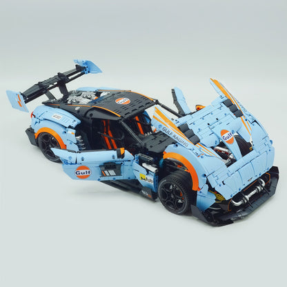 Trilumity Building Block Set: 1:8 Aston Martin Vulcan | Gulf Blue Custom Edition | 3794+-Piece