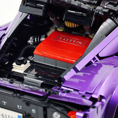 Trilumity Building Block Set: 1:8 Lotus Exige Cup 430 | Rare Amethyst Color Enamel Paint | Officially Licensed Edition (3730-Piece)