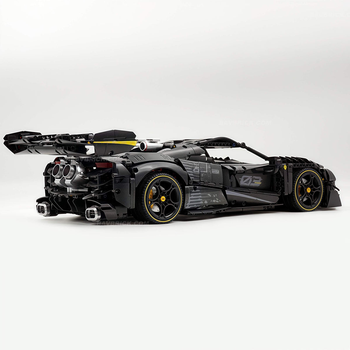 Trilumity Motorized Building Block Set: 1:8 The Ultimate Track-Built Ferrari 296 Supercar (3729-Piece)