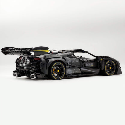 Trilumity Motorized Building Block Set: 1:8 The Ultimate Track-Built Ferrari 296 Supercar (3729-Piece)