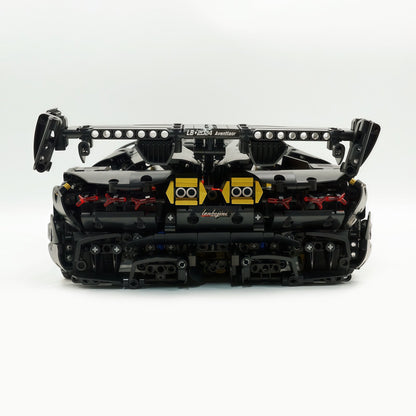 Trilumity Motorized Building Block Set: 1:8 Italian Bull Jota V12 Hypercar – Barrel Plated Matte Black Customized Edition (3260-Piece)