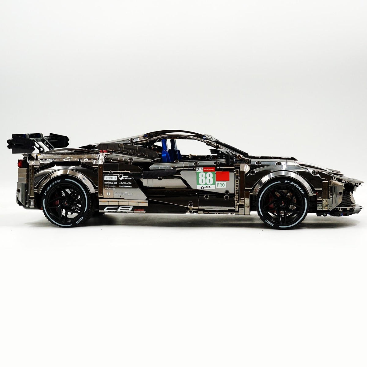 Trilumity Building Block Set: 1: 8 Corvette C8 Supercar Building Sets, Mirror electroplating Customized Edition (3788-Piece)
