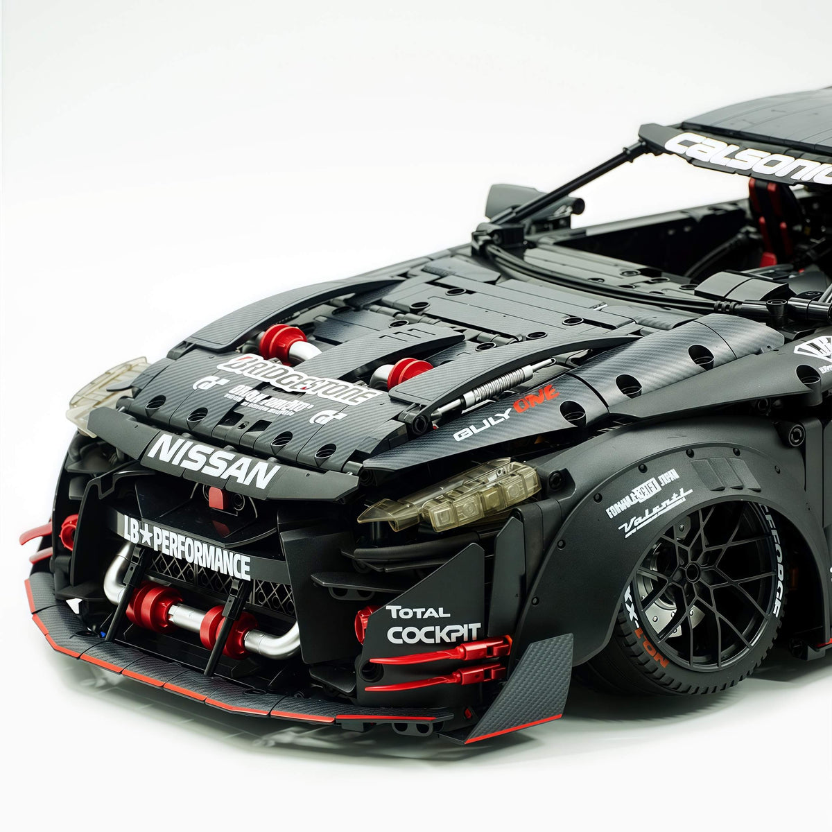 Trilumity Motorized Building Block Set: 1:8 Nissan GTR R35 Widebody Black Warrior Custom Edition | Black Beast | 3939+-Piece