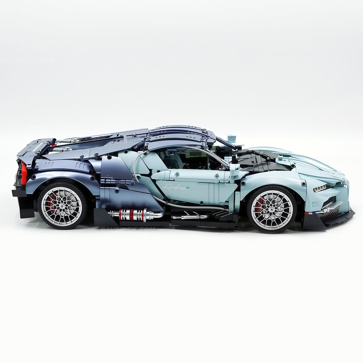 Trilumity Motorized Building Block Set: 1:8 French Hybrid V16 Hypercar | A Precision Blue Beast | Ultimate Collector's Item (3719-Piece)