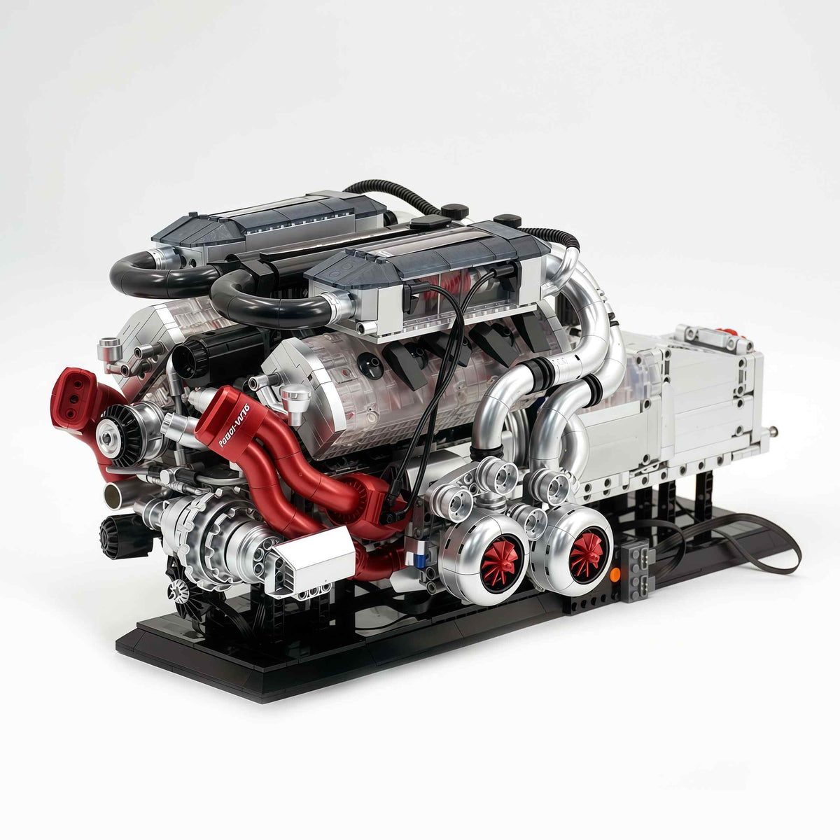Trilumity Building Block Set: Large W16 Engine | French 16-Cylinder Engine Set (2520-Piece)