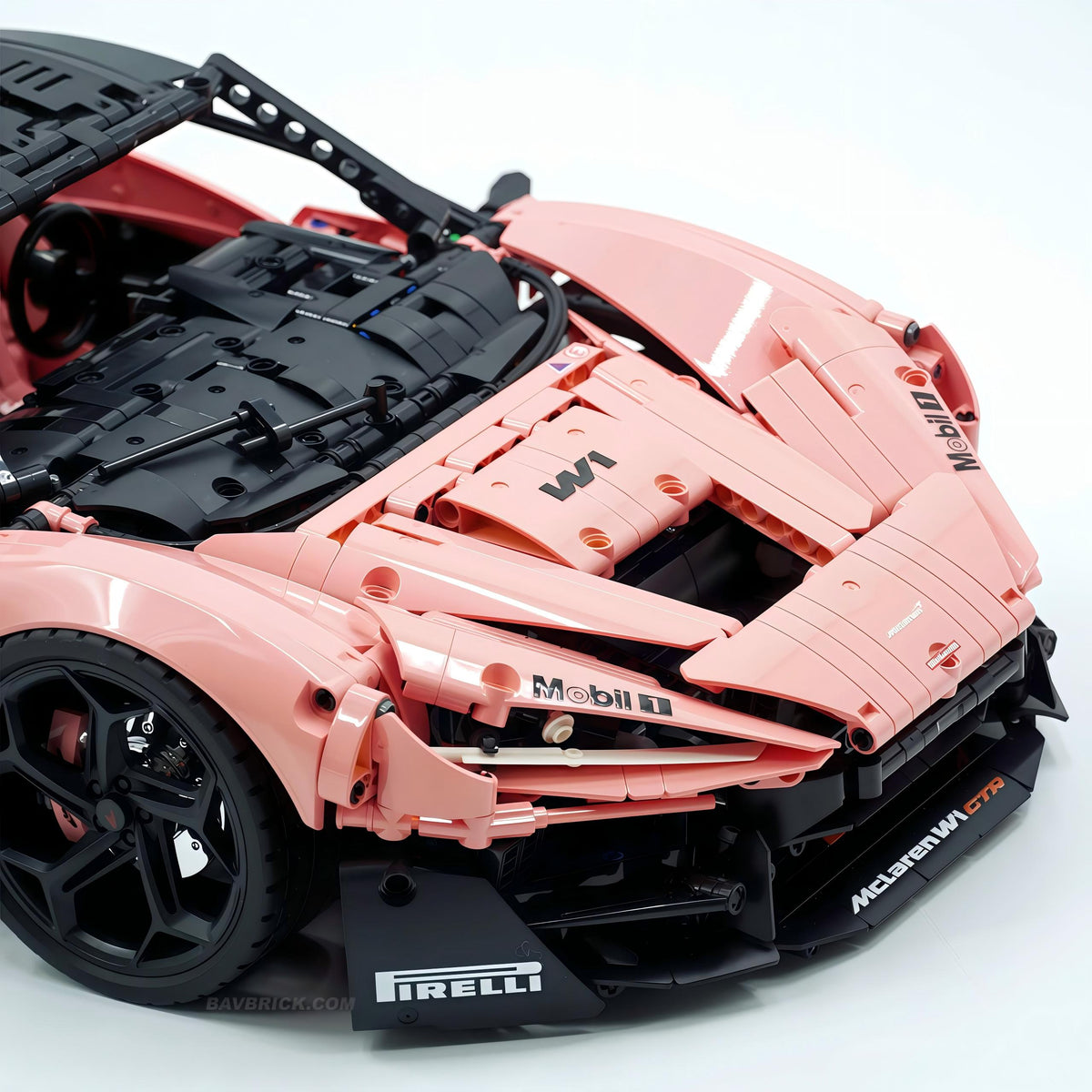 Trilumity Motorized Building Block Set: 1:8 The Ultimate British Woking Hypercar | Misty Rose Custom Edition | Shipped in Original Gift Box