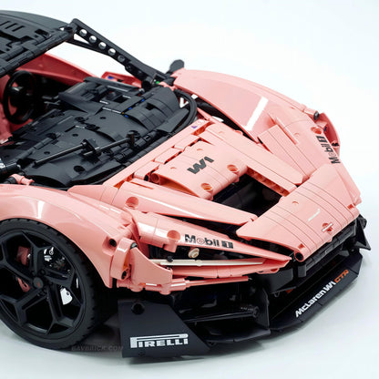 Trilumity Motorized Building Block Set: 1:8 The Ultimate British Woking Hypercar | Misty Rose Custom Edition | Shipped in Original Gift Box