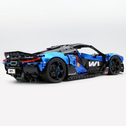 Trilumity Motorized Building Block Set: 1:8 The Ultimate British Woking Hypercar | Electric Sapphire Blue Custom Edition | Shipped in Original Gift