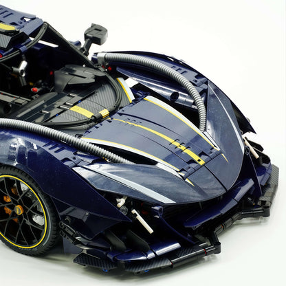 Trilumity Building Block Set: 1:8 Apollo Ie Hypercar — Midnight Edition | Starry Blue Exterior (3656Piece)