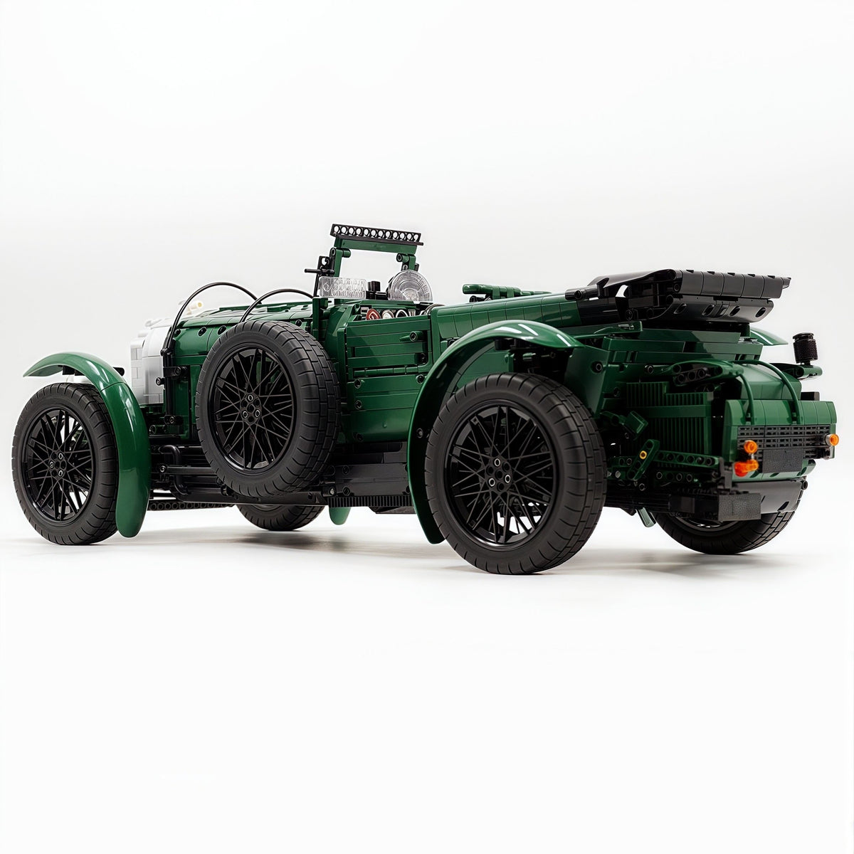 Trilumity Motorized Building Block Set: 1:8 Bentley Blower Junior | Vintage Aesthetic City Car Set (3918+-Piece)