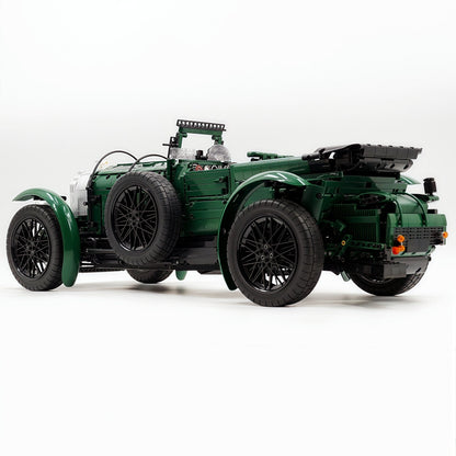 Trilumity Motorized Building Block Set: 1:8 Bentley Blower Junior | Vintage Aesthetic City Car Set (3918+-Piece)