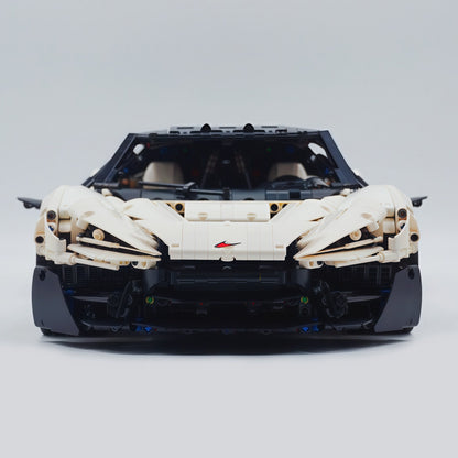 Trilumity Motorized Building Block Set: 1:8 The Ultimate British Woking Hypercar | White Custom Edition | Shipped in Original Gift Box (4200+-Piece)