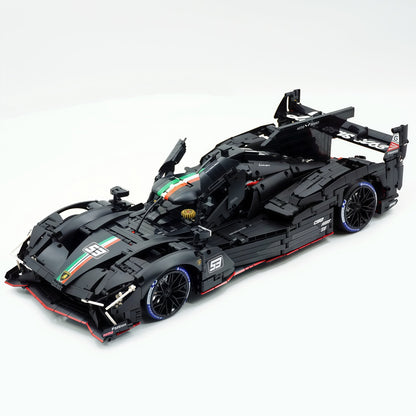 Trilumity Motorized Building Block Set: 1:8 The Ultimate LMDh Hybrid Prototype | Matte Black Custom Edition (3771-Piece)