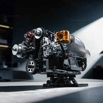 Trilumity Building Block Set: 2Jz-Gte Engine | Single Turbo Japanese Inline 6 Engine(974Piece)