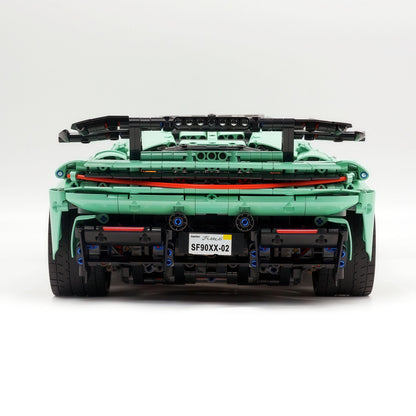 Trilumity Motorized Building Block Set: 1:8 Xx Track Hybrid Baked Enamel Mint Green Limited Color, The Ultimate Supercar, More Than 12 Features