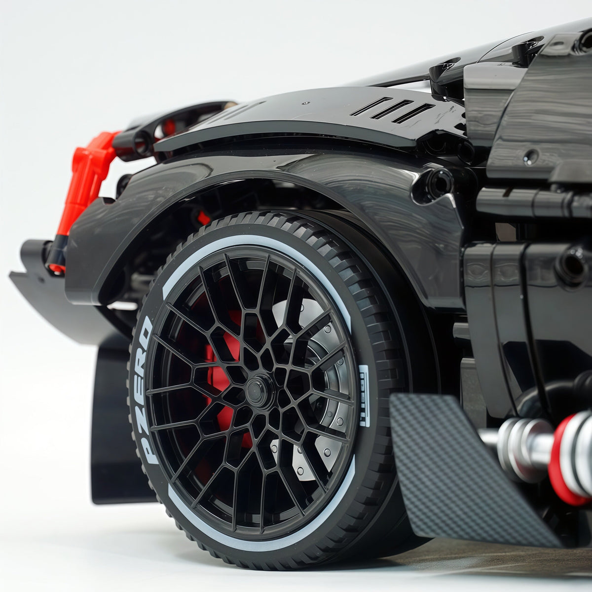 Trilumity Motorized Building Block Set: 1:8 French Hybrid V16 Hypercar | Combination of Bronze and Pearl Black | Ultimate Collector's Item