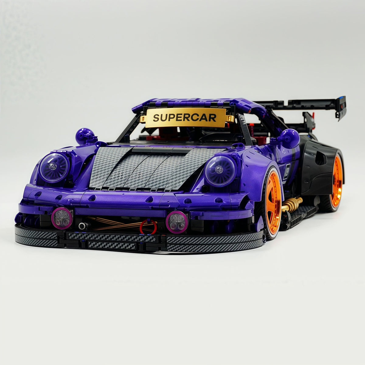 Trilumity Motorized Building Block Set: The Ultimate Widebody Porsche 964 RWB, Widebody German Coupe (3950-Piece)