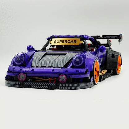 Trilumity Motorized Building Block Set: The Ultimate Widebody Porsche 964 RWB, Widebody German Coupe (3950-Piece)