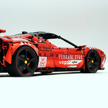 Trilumity Motorized Building Block Set: 1:8 Xx Track Hybrid Red Plating Limited Color, The Ultimate Supercar, More Than 12 Features
