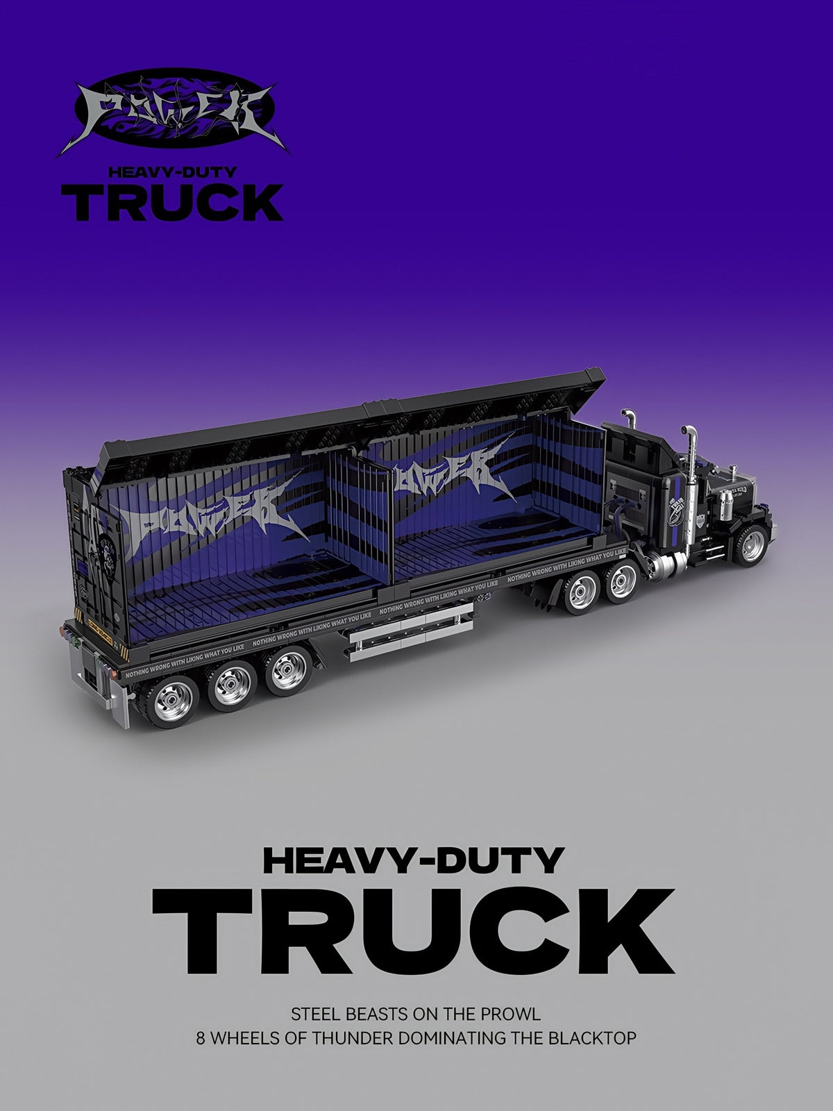Trilumity Building Block Set: American Retro Gmc Heavy Truck – Spirit of the Open Road (1500+-Piece | 69cm)
