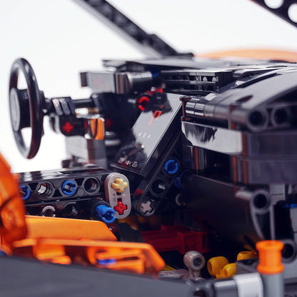 Trilumity Motorized Building Block Set: 1:8 The Ultimate British Woking Hypercar | Orange-Gold Custom Edition | Shipped in Original Gift Box